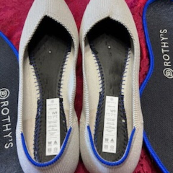 Rothys Point Grey Knit Womens Flats - Picture 5 of 5